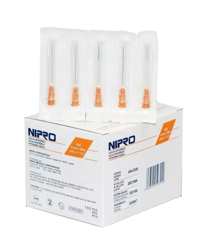 Aguja hipodermica nipro 25G